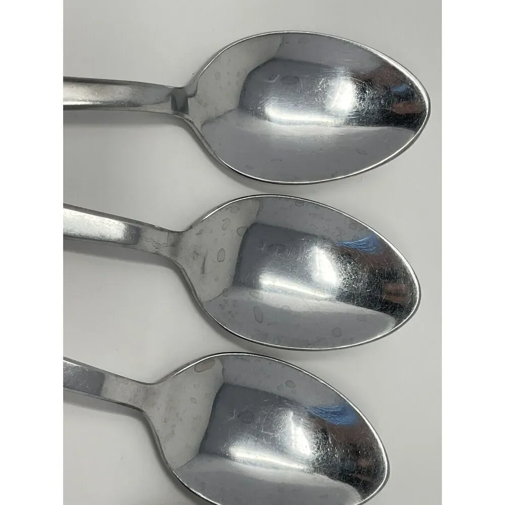 Maper-Inox Stainless Pointed Tip Handle Dinner Place Spoons 8” Set Of 5 MCM